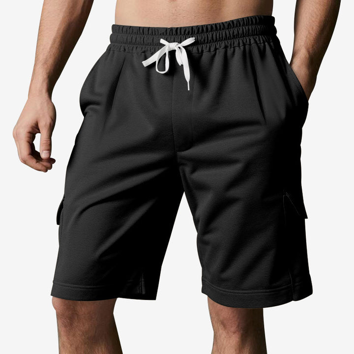 Herrer sporty cargo shorts med elastisk talje og sidelommer Stilla