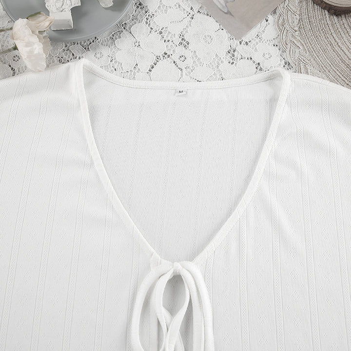 Damer luftigt loungewear-sæt med snøre og brede ærmer Stilla