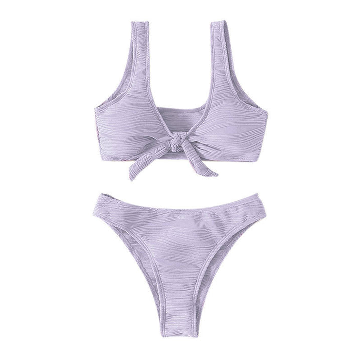 Dame Sporty Bikini-sæt med raffineret knudedesign Skovae