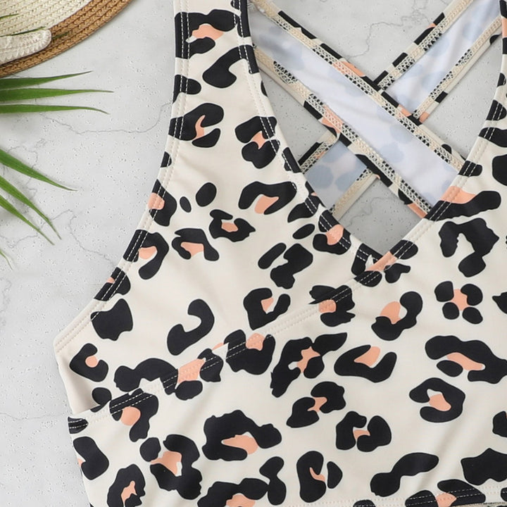 Dame Sporty Bikini-sæt med moderigtigt Leo-design Skovae