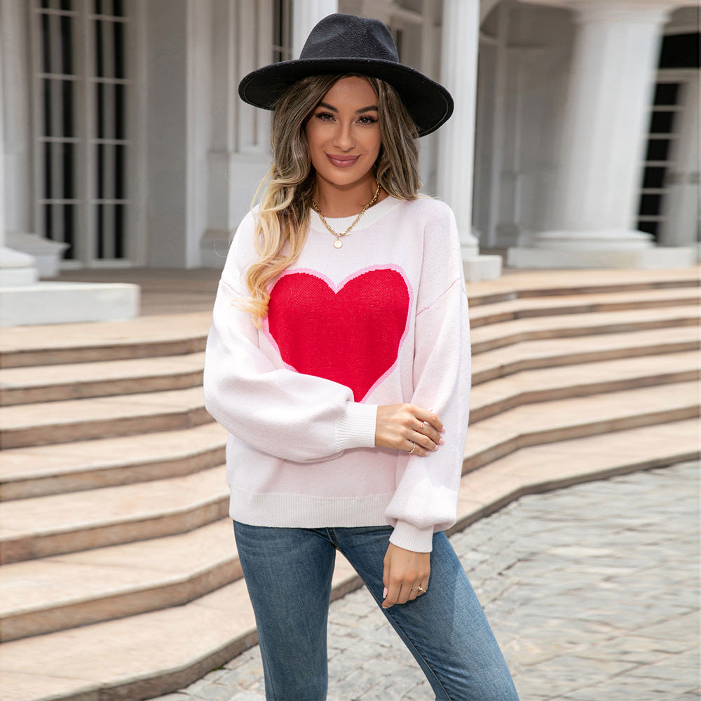 Kvindernes sweatshirt med hjerte design Stilla