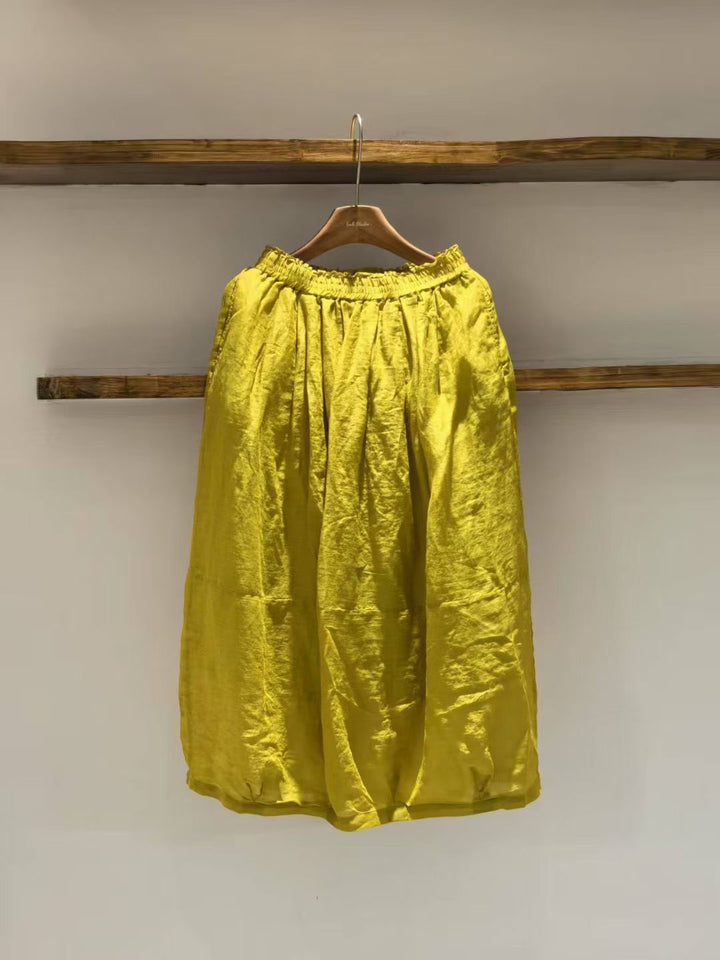 Femme Samlet Talje Maxi Nederdel Stilla