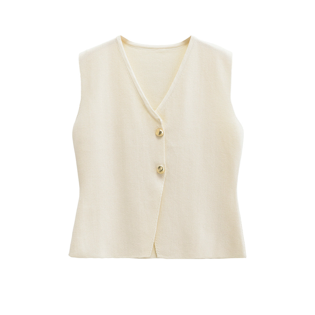 Dame Casual Knap-Op Vest Stilla