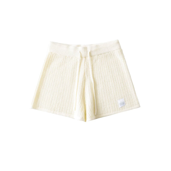 Dame hyggelige strikshorts med elastisk talje og komfortabel snortræk Stilla