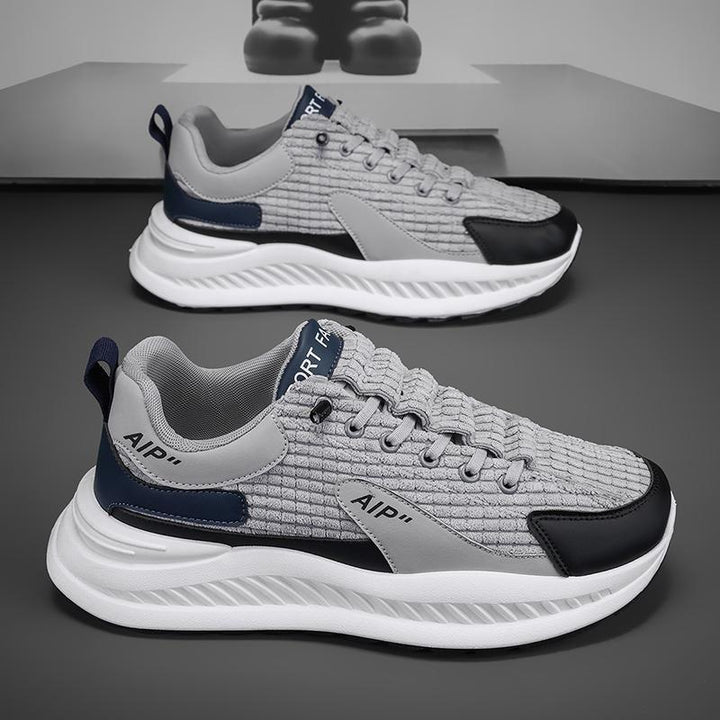 Herrer Sporty Sneakers med åndbar mesh-overflade og stødabsorberende design Stilla