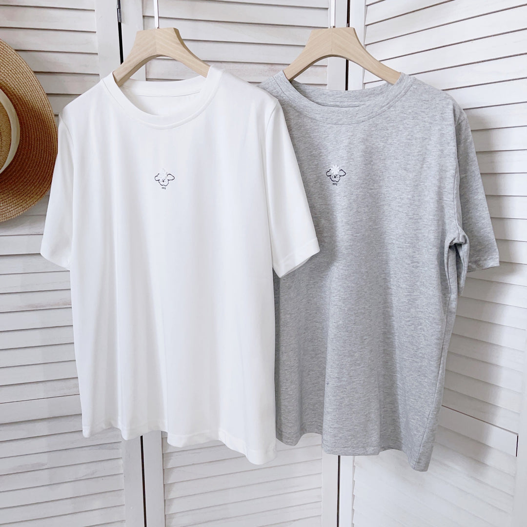 Dame Casual Broderet Grafik T-Shirt Stilla