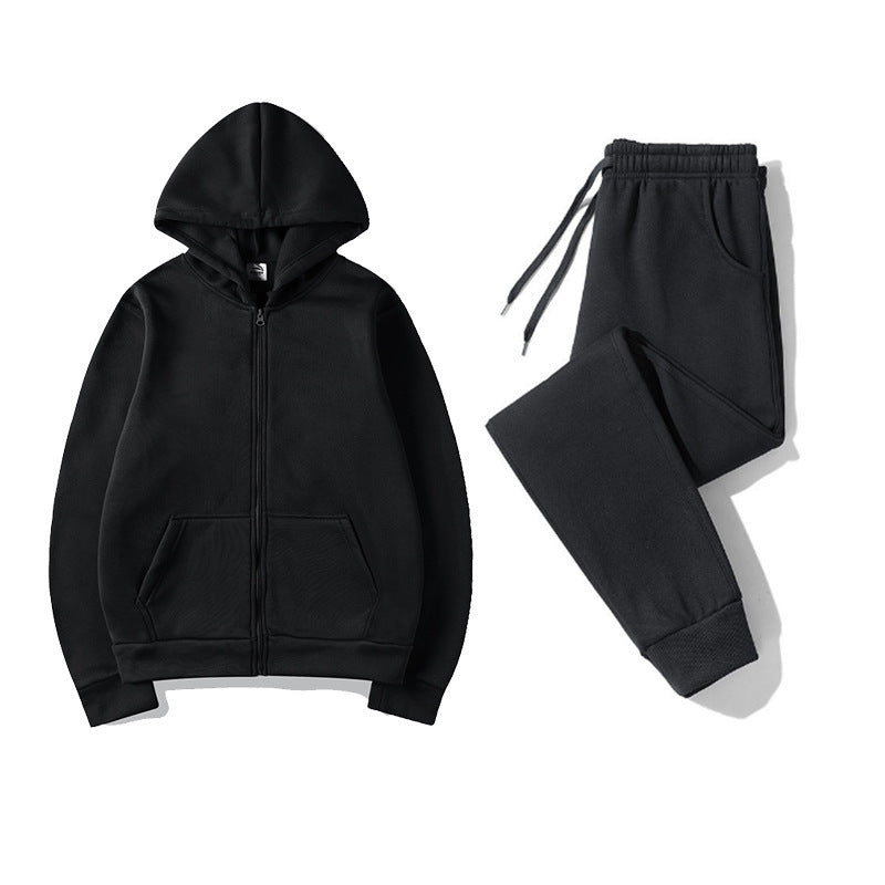 Kvinders sporty hoodie sæt med praktisk lynlås og elastisk talje Skovae