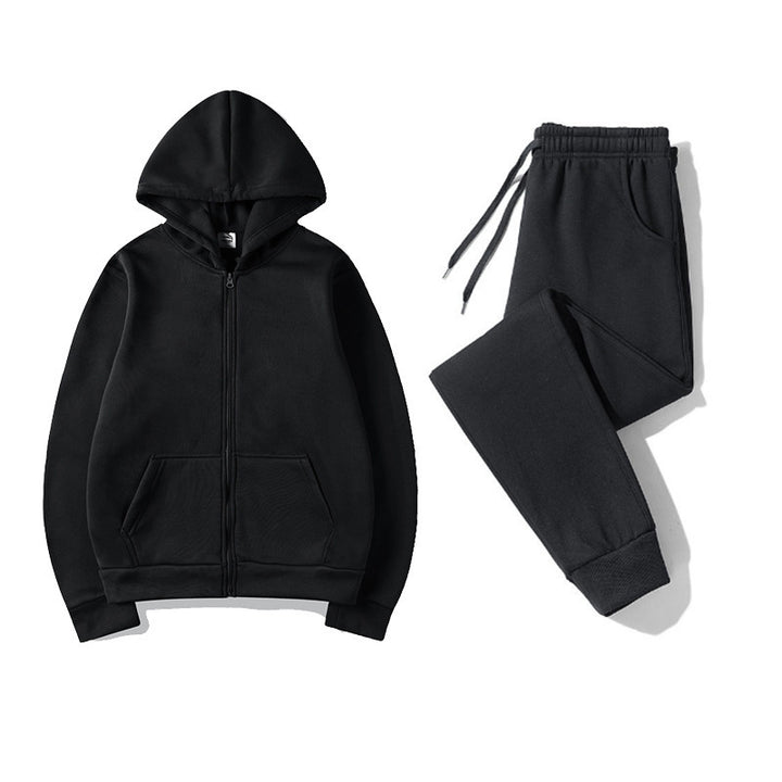 Kvinders sporty hoodie sæt med praktisk lynlås og elastisk talje Skovae