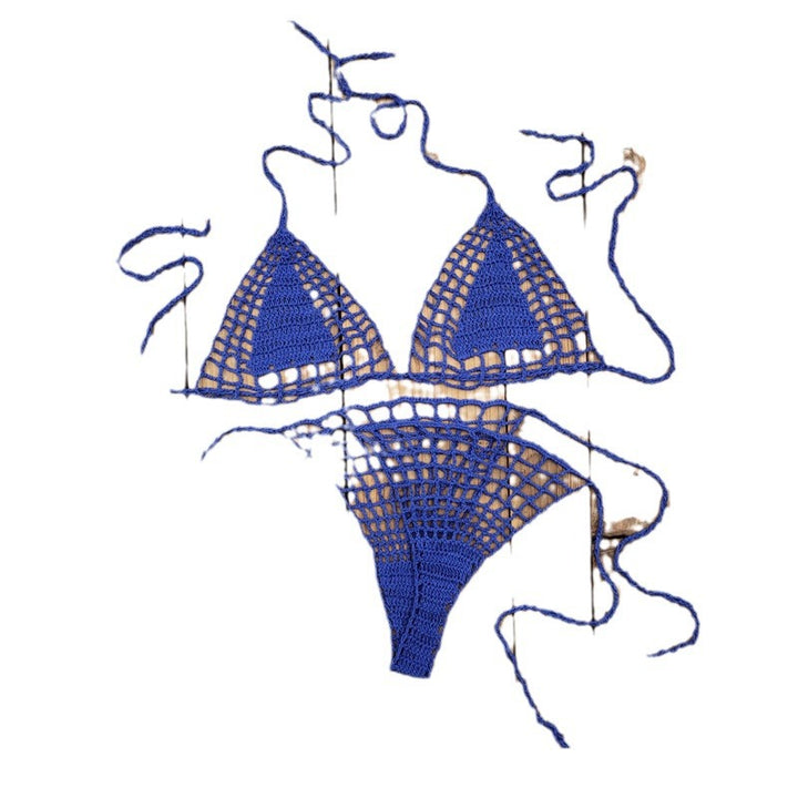 Dame Håndcrochet Bikini-sæt med unikt design og bindedetaljer Stilla