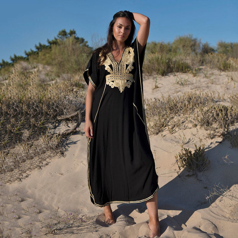 Dame Elegant Strandkaftan med kunstneriske broderier Stilla