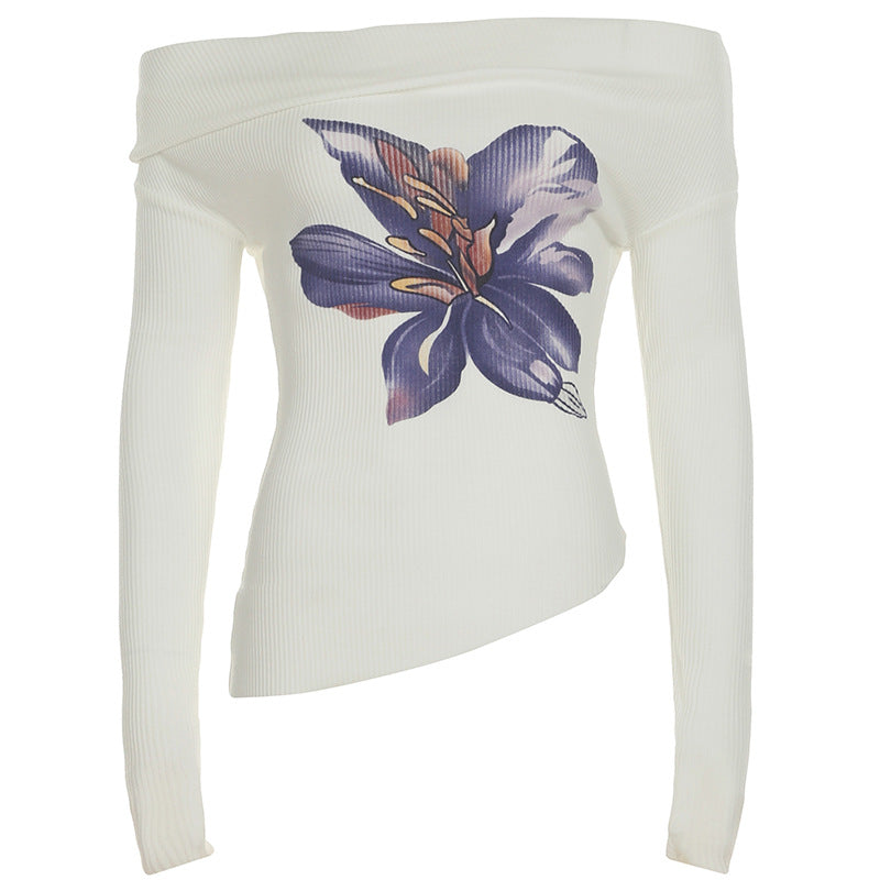 Damen Eleganter Maxirock mit floralen Akzenten und transparentem Unterstoff Skovae