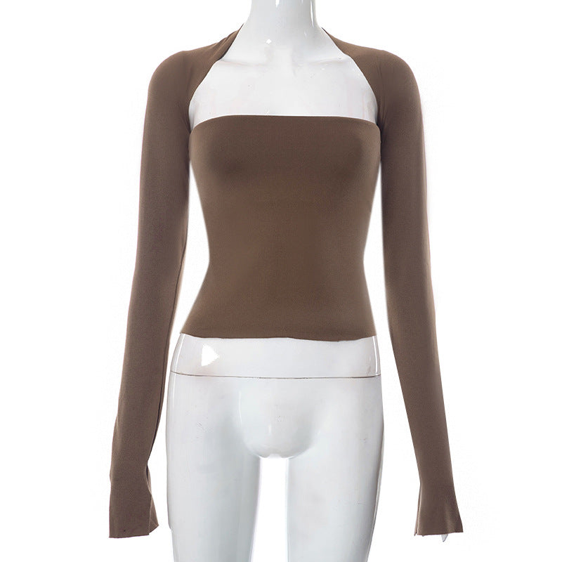 Femme Chic Udbredt Langærmet T-shirt Stilla