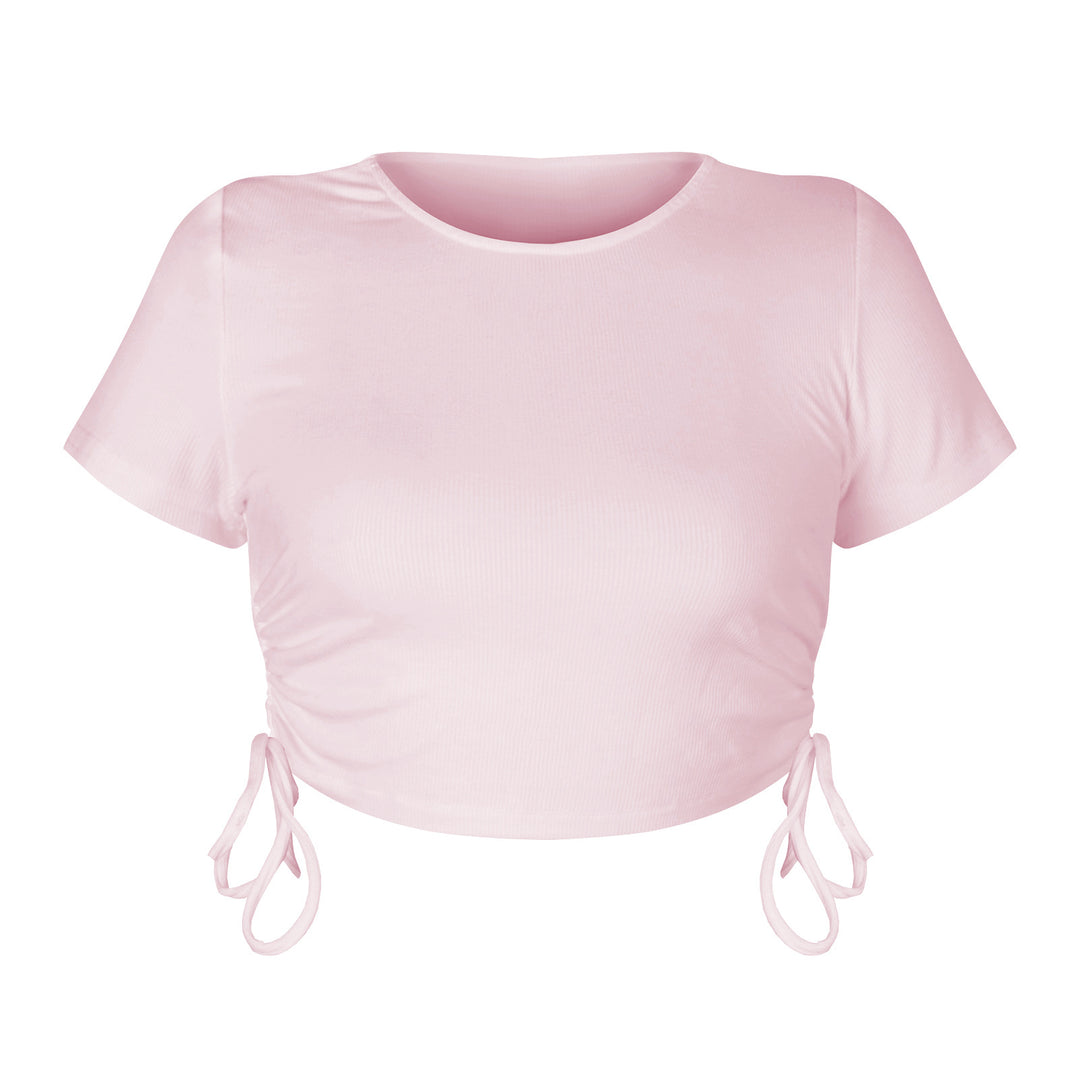 Dame Crop-Top med sidelæns rynkeeffekt og moderne design Stilla