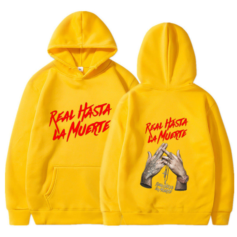Kvinders hoodie med iøjnefaldende bogstaver i urban stil Skovae