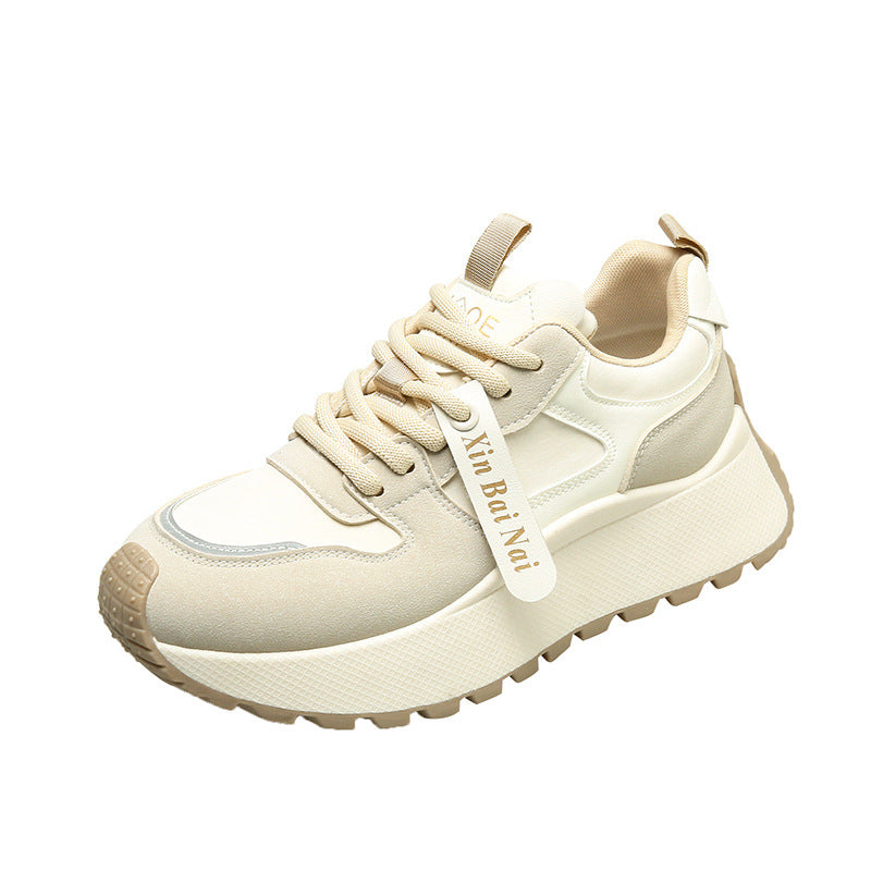 Dame Chunky Sneakers med tyk sål og åndbar overmaterialekombination Stilla