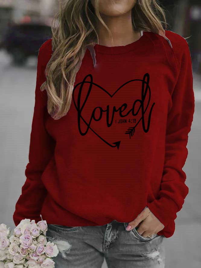 Dame sweatshirt med inspirerende lettering og trendy design Skovae