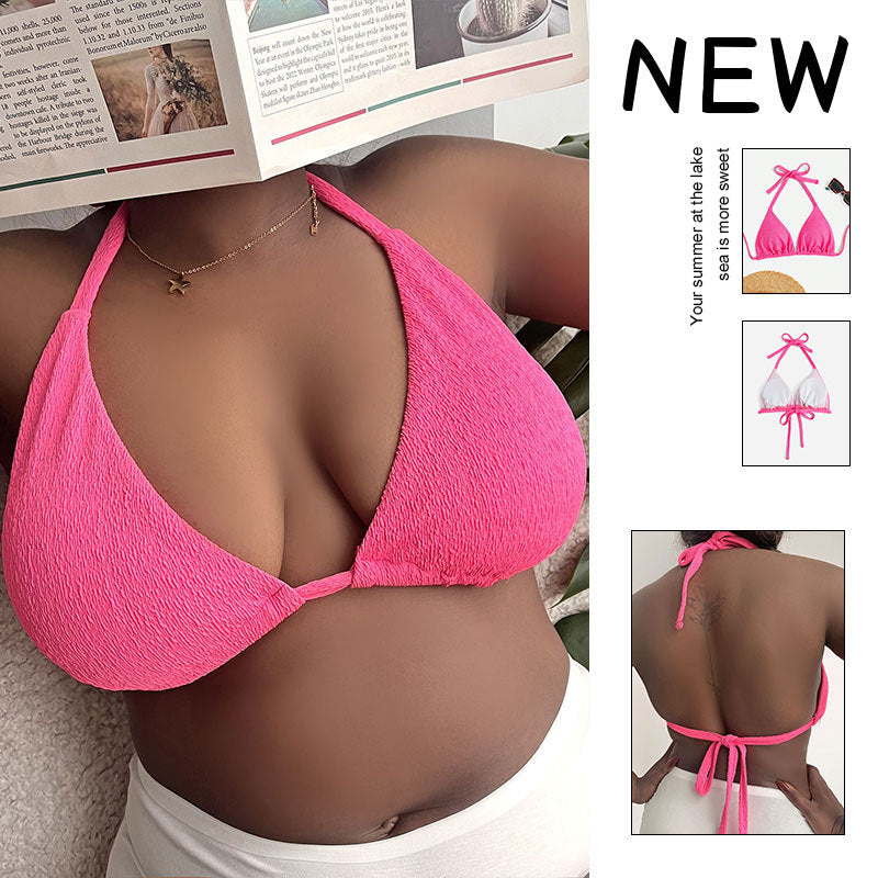 Dame triangel bikini top med justerbare stropper Skovae