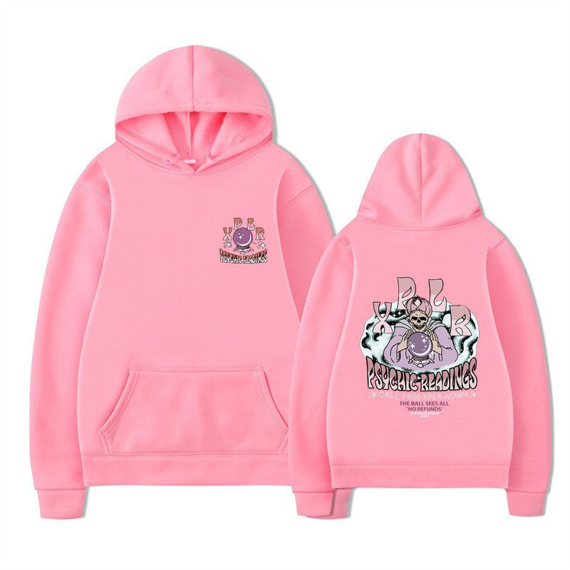 Dame hoodie med kreativ grafisk design Skovae