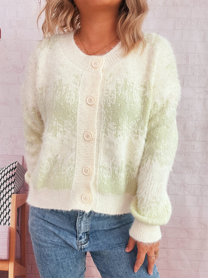 Kvinders cardigan med farverigt mønster Stilla