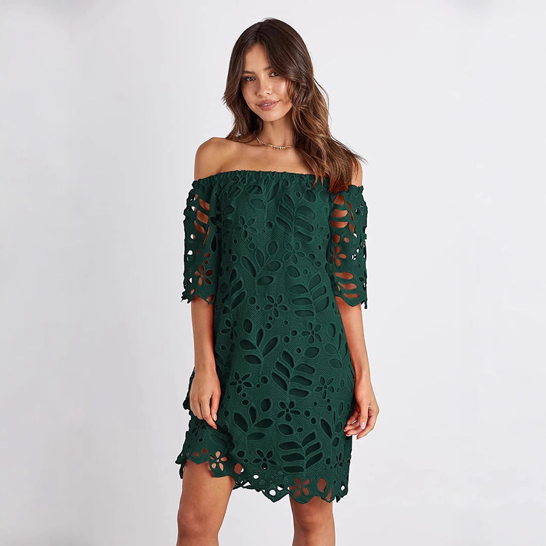 Dame romantisk Off-Shoulder sommerkjole Stilla