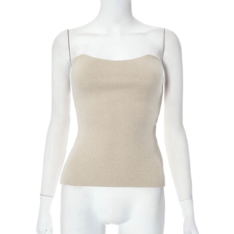 Femme Nahtlos Strik Camisole Top Stilla