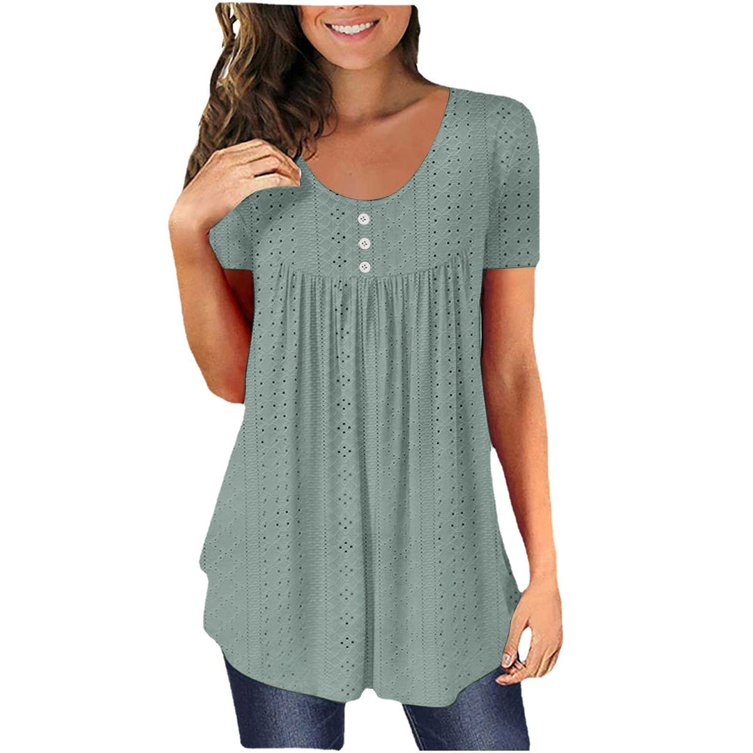 Dame Eyelet Tunika Top Stilla