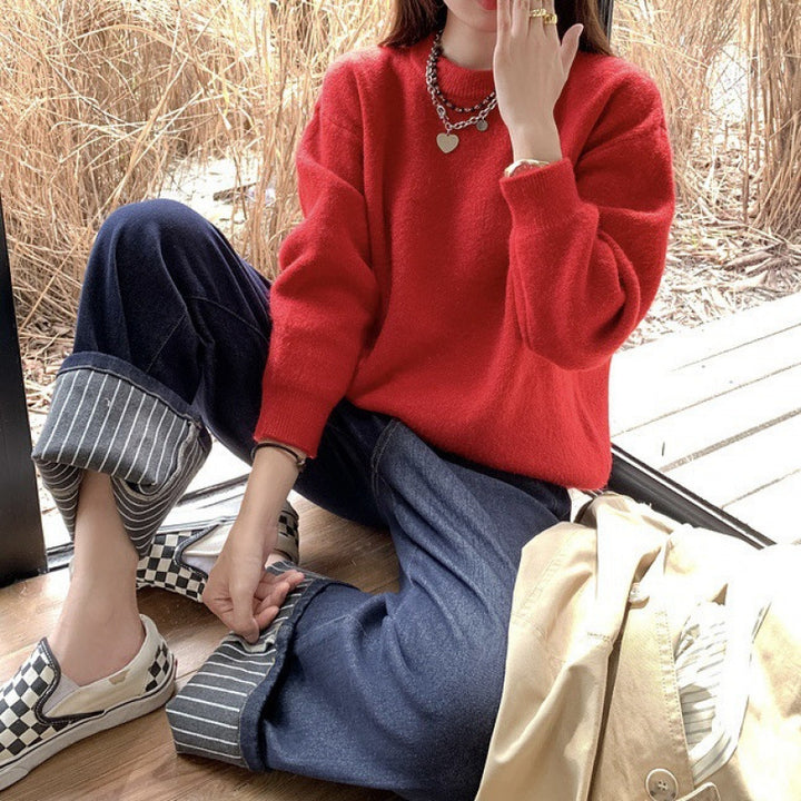 Kvinders komfortable strikket sweater med oversized snit Stilla