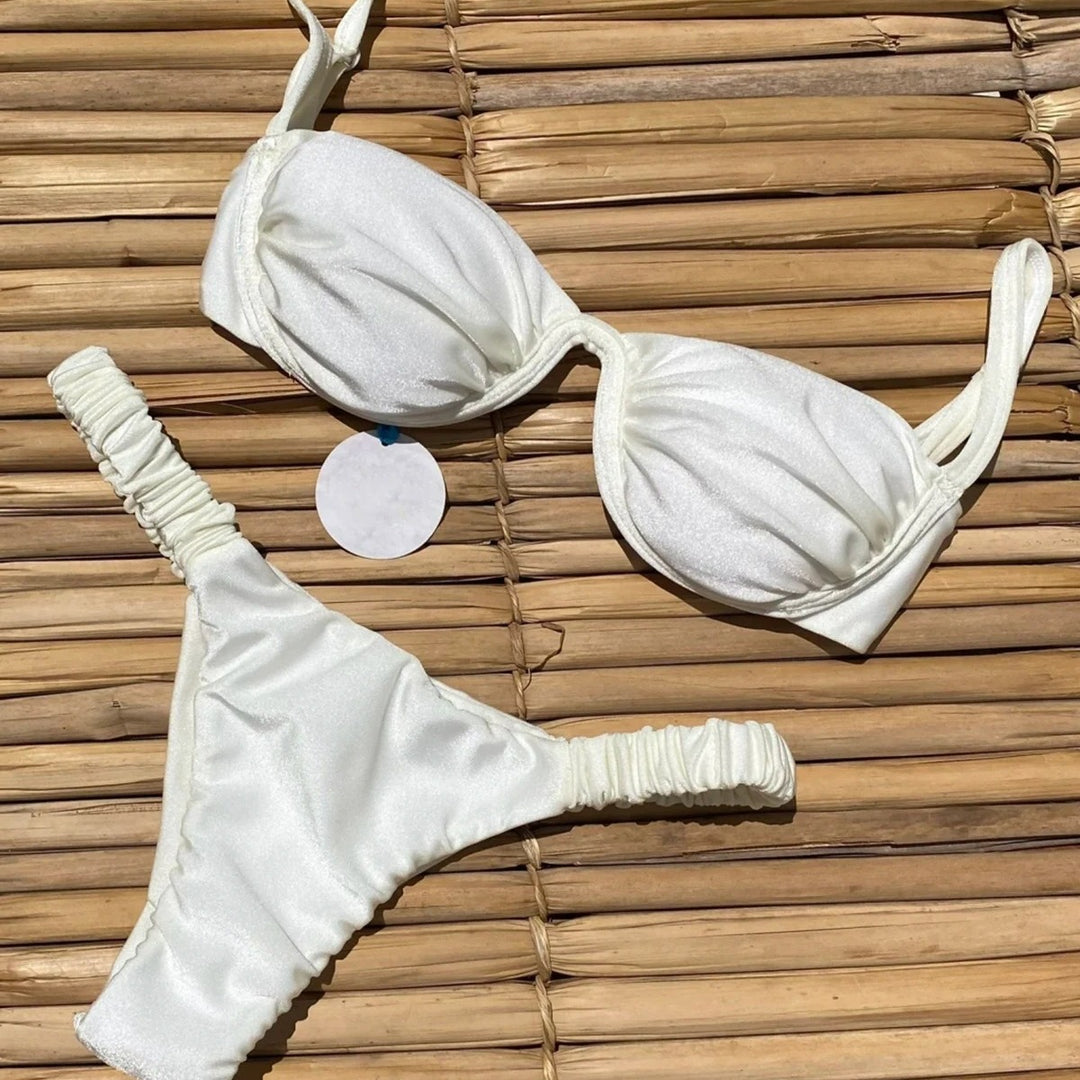 Dame Bikini-sæt med polstret top og justerbare stropper Stilla