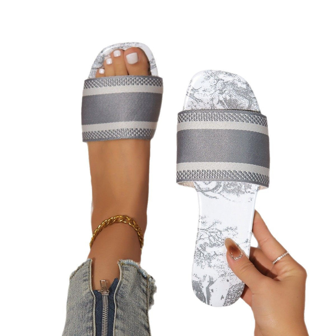 Dame mode slides med åndbare bånd og skridsikker sål Stilla