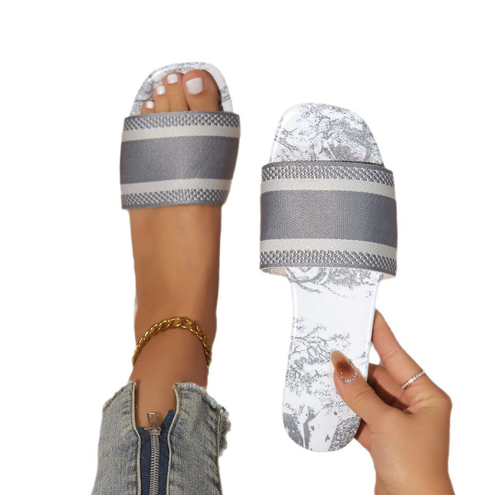 Dame mode slides med åndbare bånd og skridsikker sål Stilla