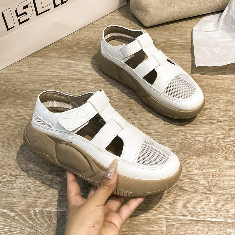 Dame fritids-sandaler med åndbar mesh-overflade og justerbar velcro Stilla