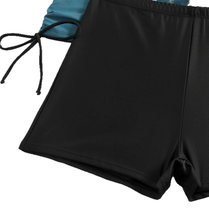 Dame Tankini med sommerfuglemotiv og badeshorts Skovae