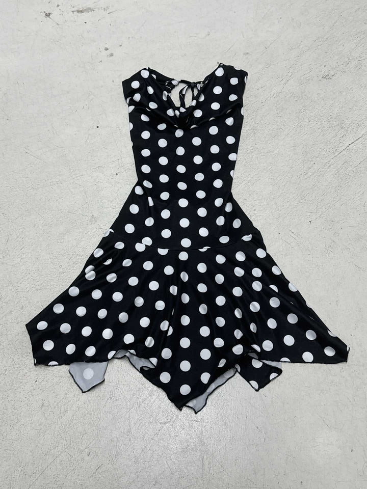 Damer legende Polka Dot Kjole med let stof og dyb V-udskæring Skovae