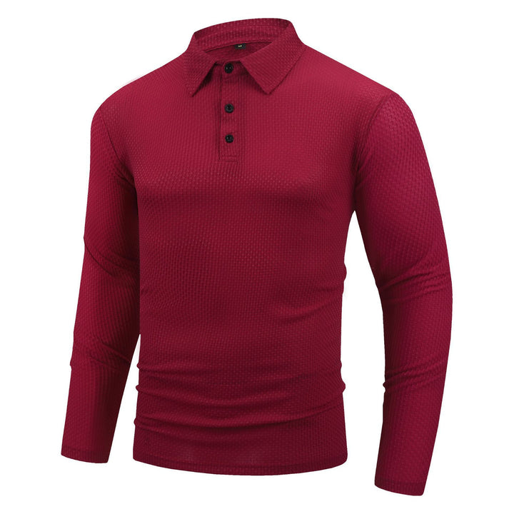 Herrer Langærmet Poloshirt med struktureret design og åndbare egenskaber Stilla