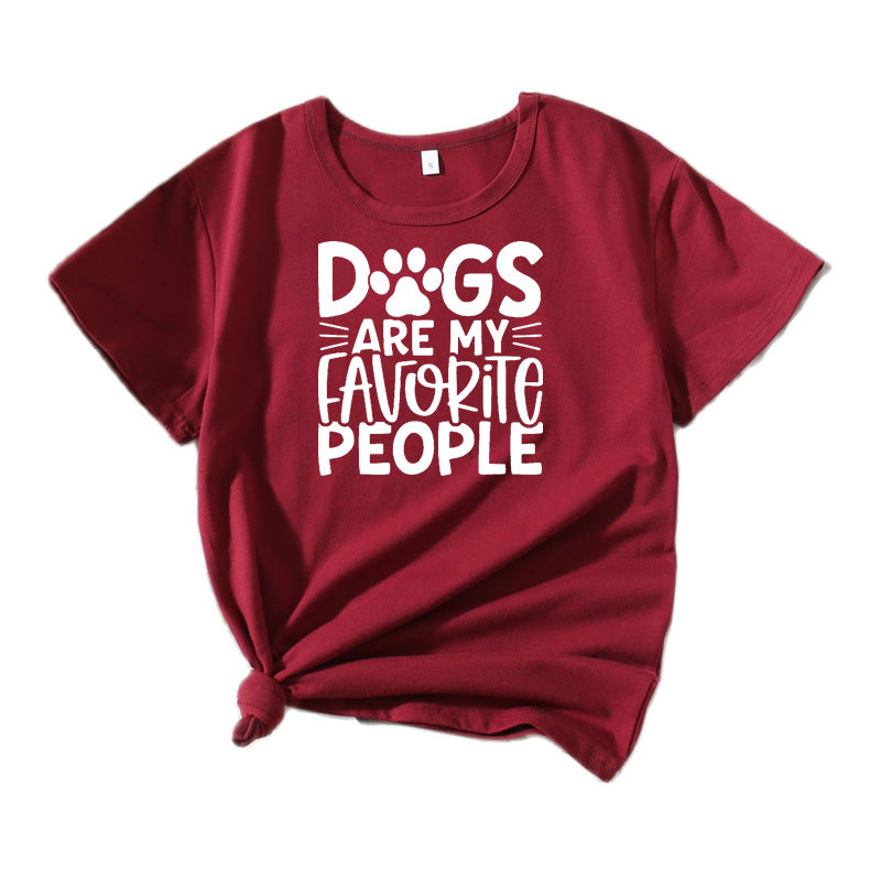 Dame Fritid Hund elsker Grafisk T-Shirt Stilla