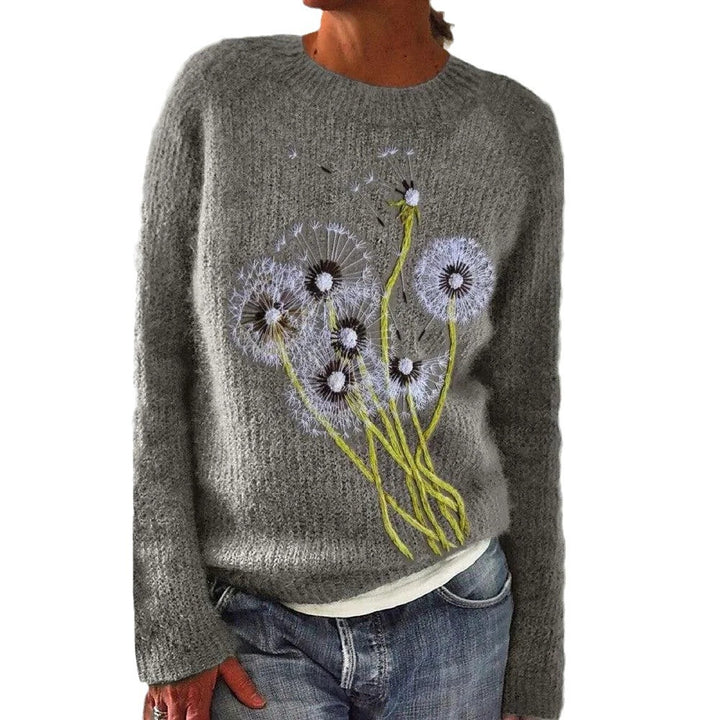 Dame hyggelig sweater med festligt motiv Stilla