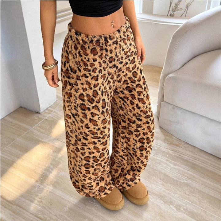 Kvinders afslappede leopardprint bukser Stilla