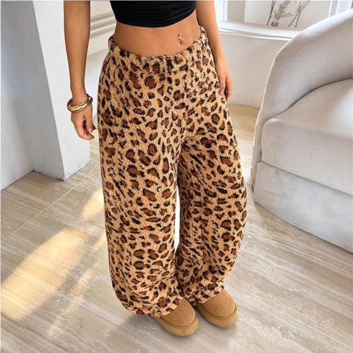 Kvinders afslappede leopardprint bukser Stilla