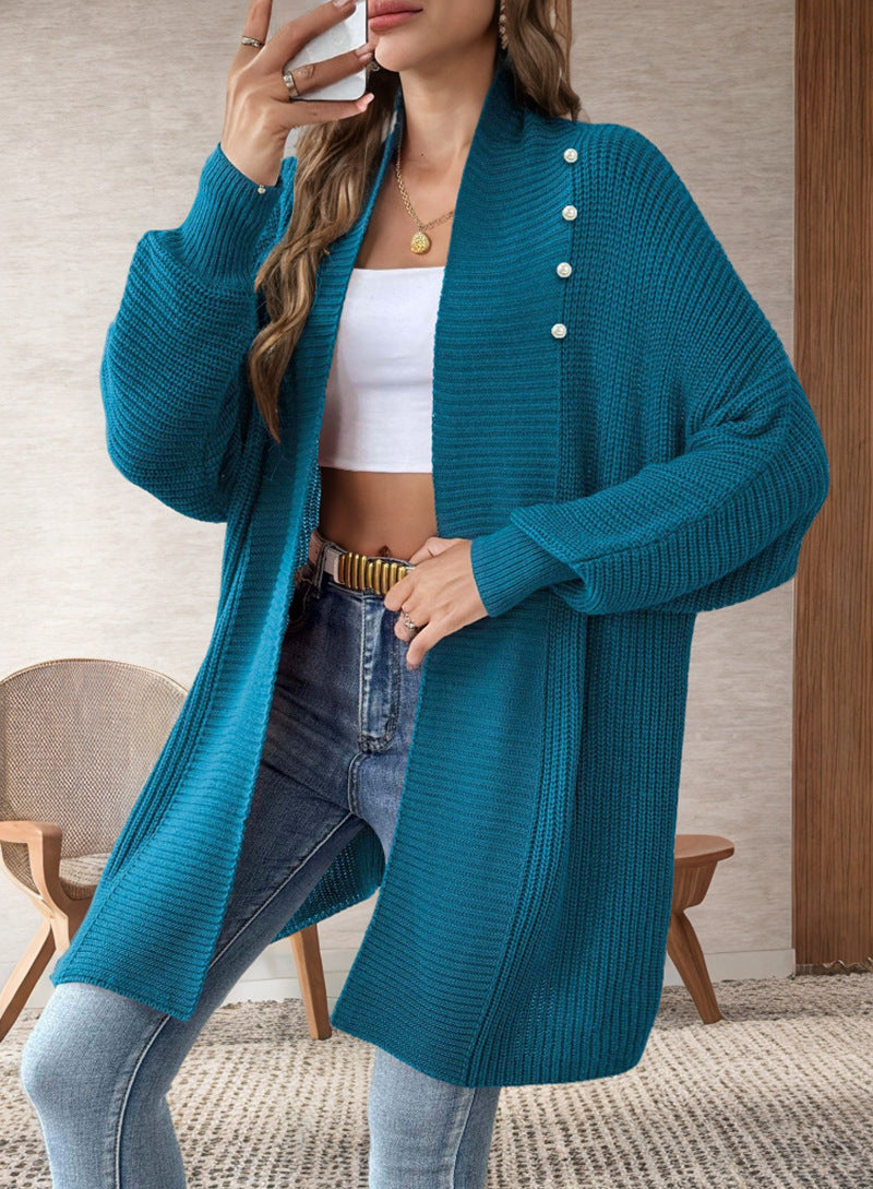 Kvinders cardigan med perleknappede knapper og elegant design Stilla