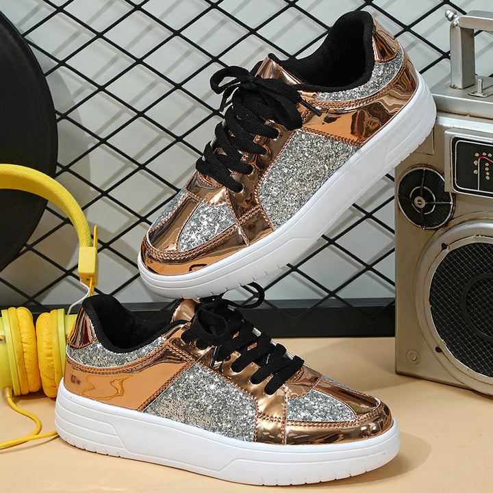 Dame Mode Glimmer-Sneakers Stilla