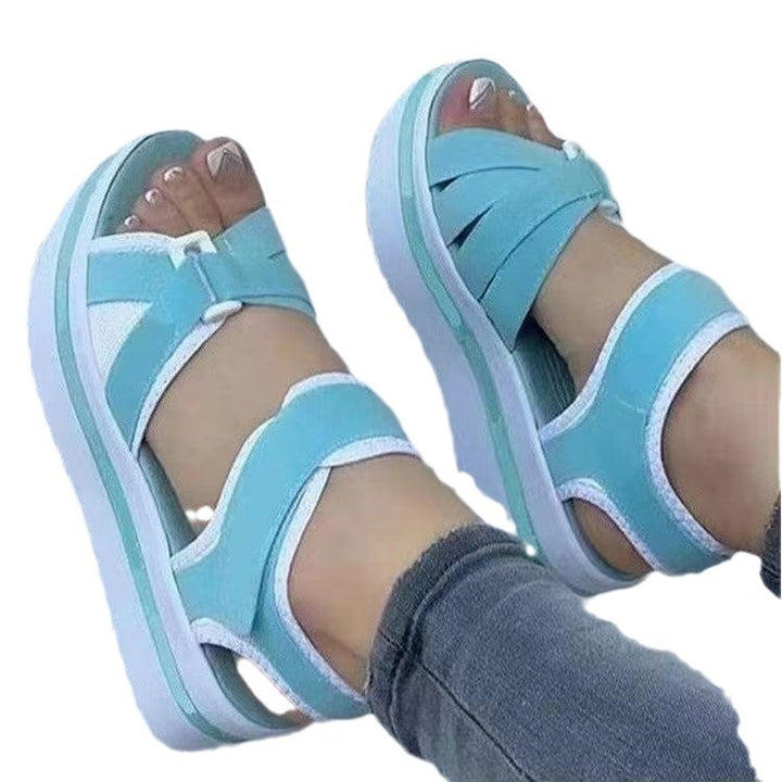 Dame Justerbare Sportive Platform Sandaler Stilla