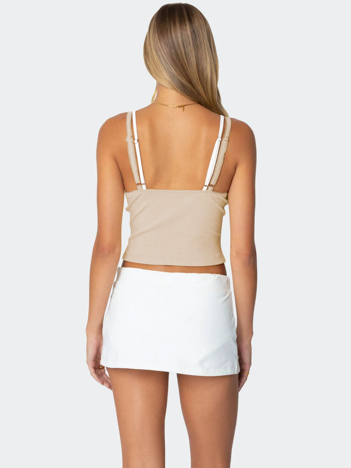 Damer Raffineret Bustier top med sart Blonder Stilla
