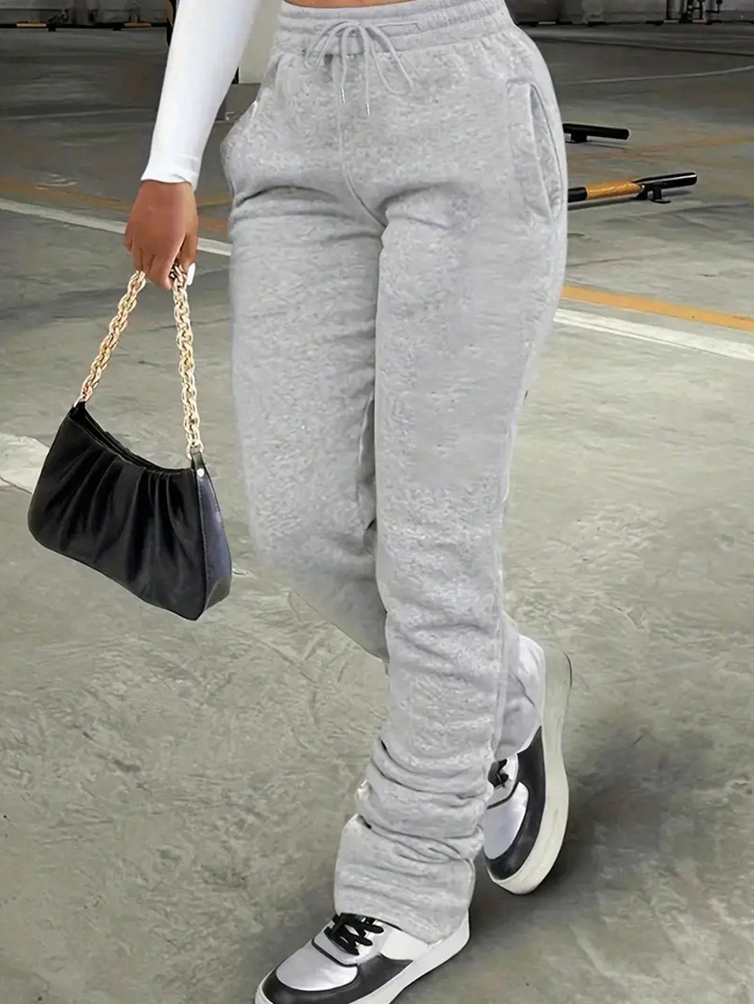 Dame Behagelige Fleece Joggingbukser Stilla
