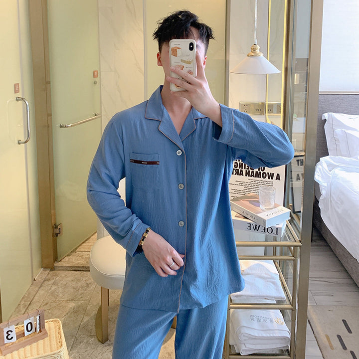 Herre pyjamas sæt med elegant stribemønster og behagelig pasform Stilla