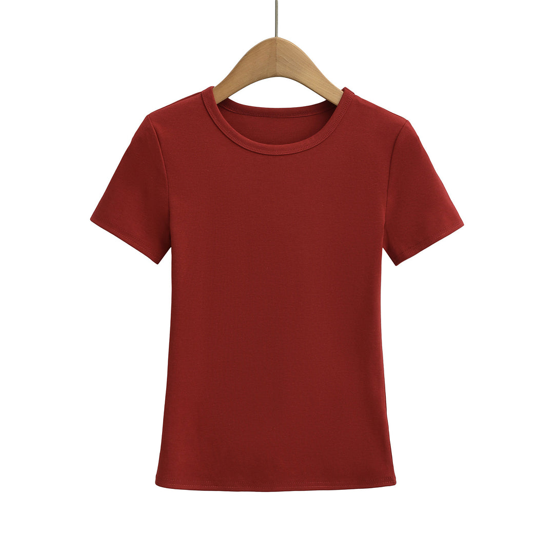 Dame Basic T-shirt lavet af åndbart bomuldsblandingsmateriale Stilla
