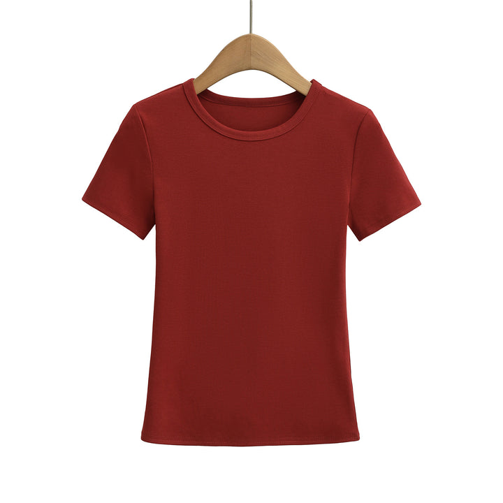 Dame Basic T-shirt lavet af åndbart bomuldsblandingsmateriale Stilla