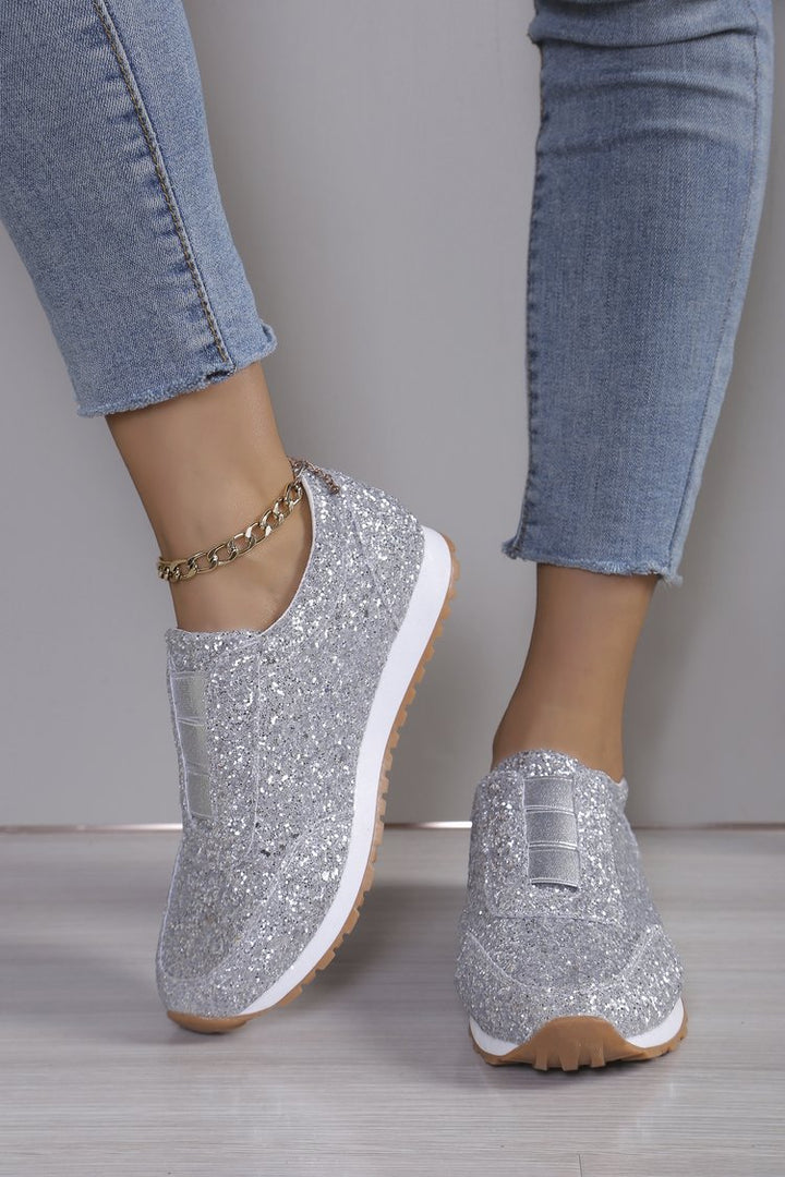 Dame Glitrende Slip-On Sneakers Stilla