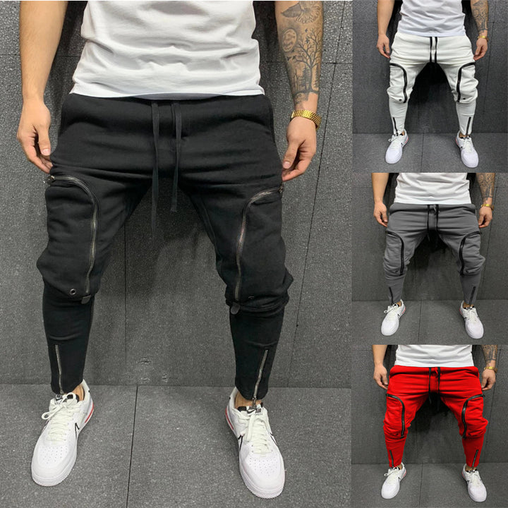 Herre Zip-Up Utility Joggingbukser Stilla