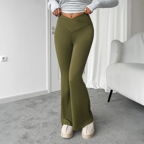 Dame flydende Bootcut-bukser med høj talje og høj bærekomfort Stilla