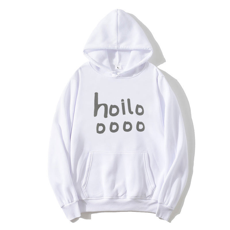 Dame hoodie med løs pasform og kreativt print Skovae